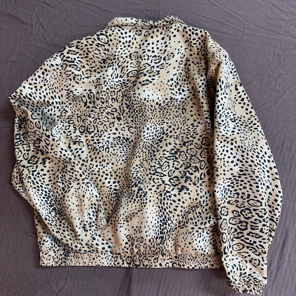 Allyson Whitmore Golf Jacket XL Leopard Print Full Zip Lightweight - Picture 7 of 8